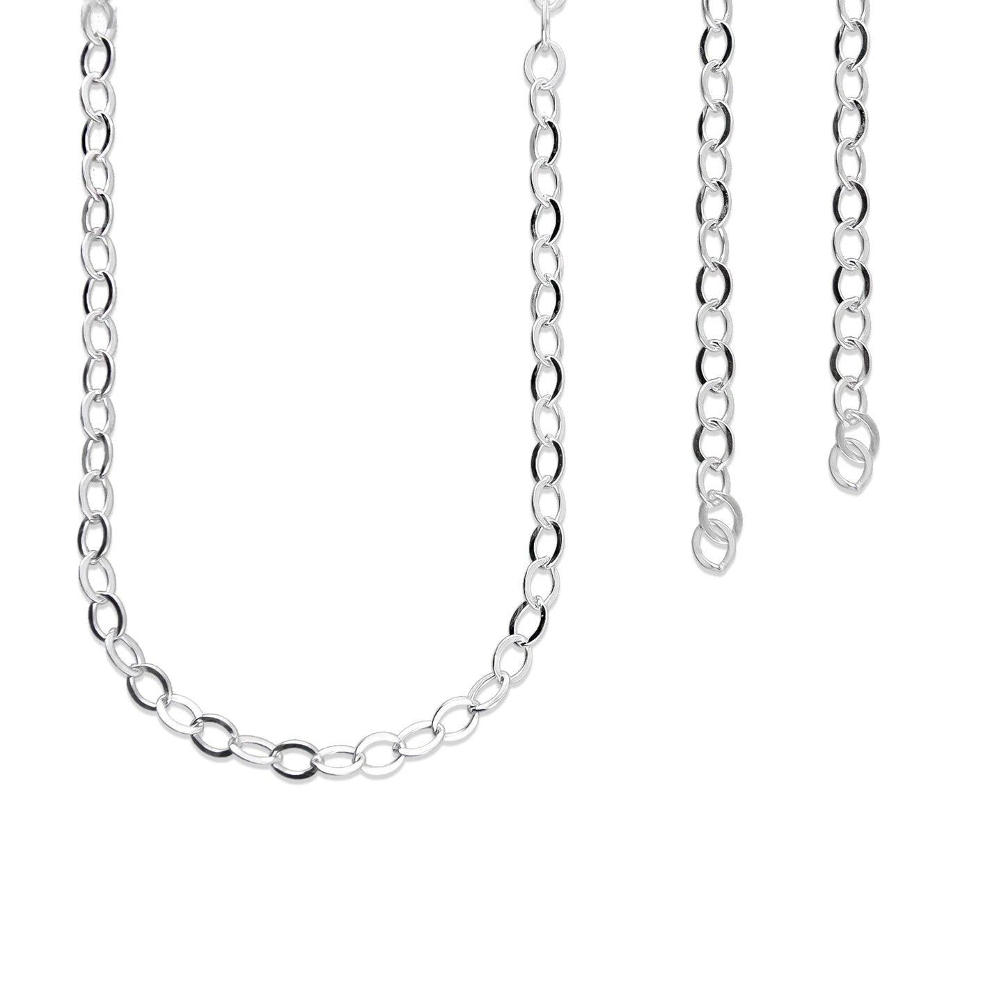 LPCAD008 Cadena x metro Brill 4 mm Para Armar Plata .925 5781015928