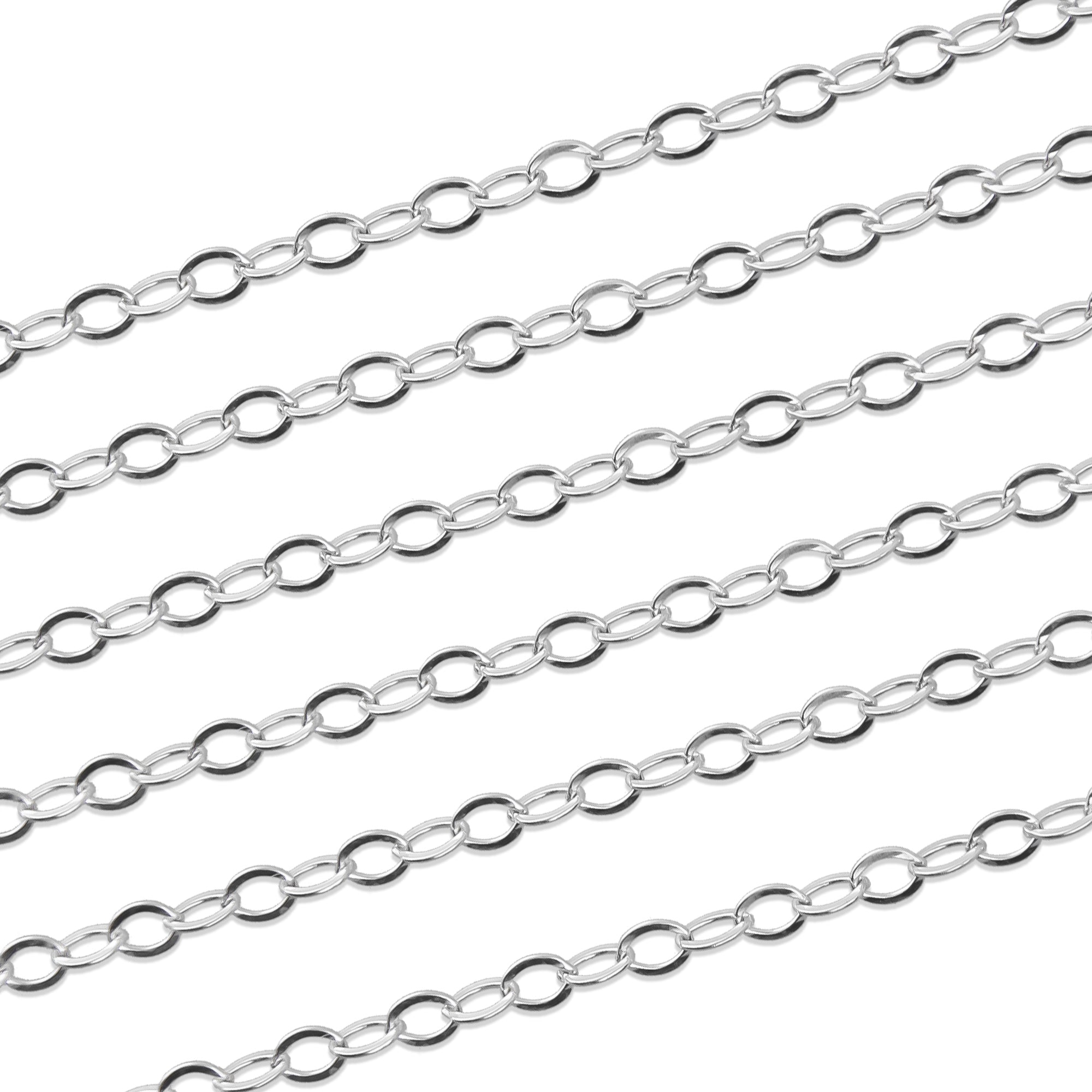 LPCAD008 Cadena x metro Brill 4 mm Para Armar Plata .925 5781015928