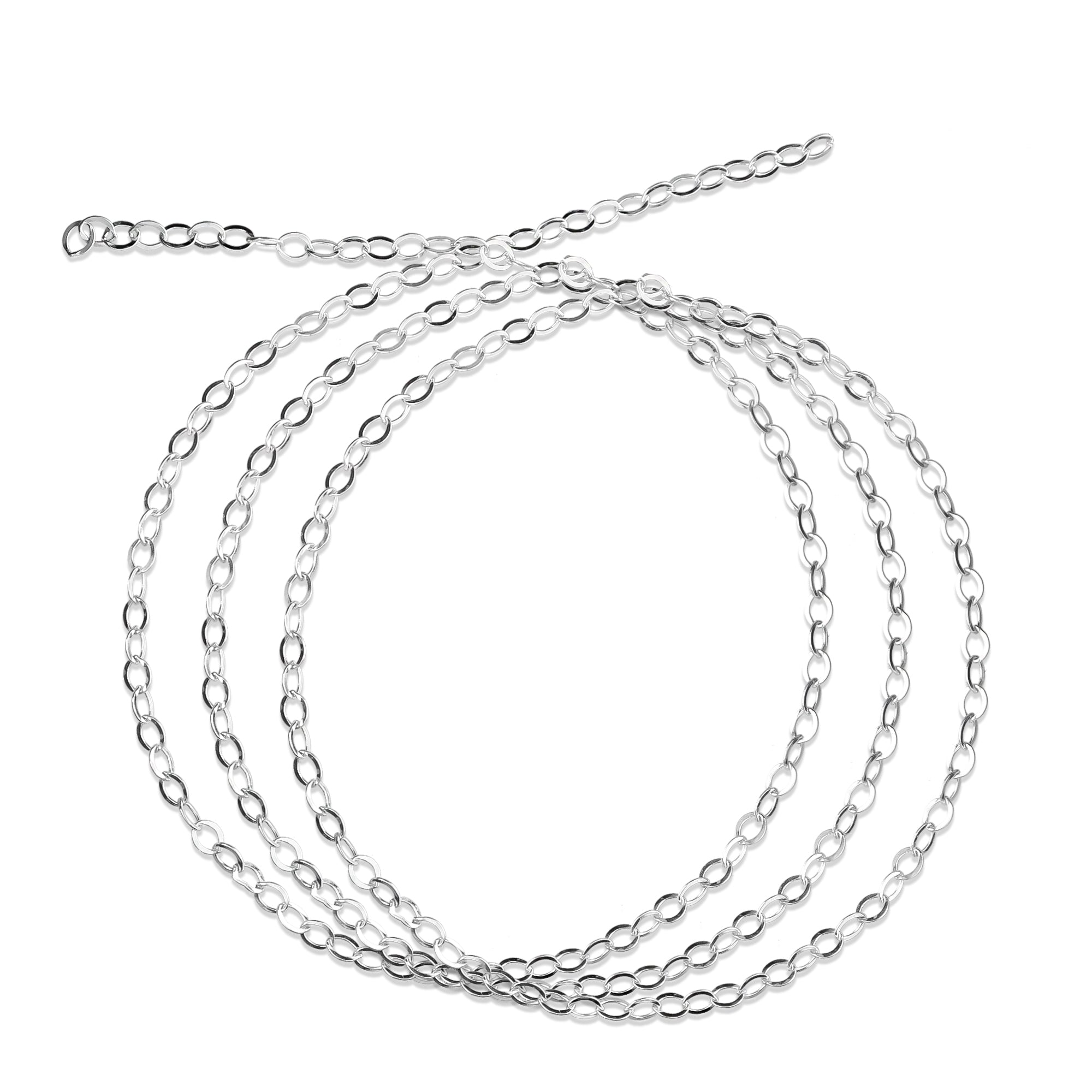 LPCAD008 Cadena x metro Brill 4 mm Para Armar Plata .925 5781015928