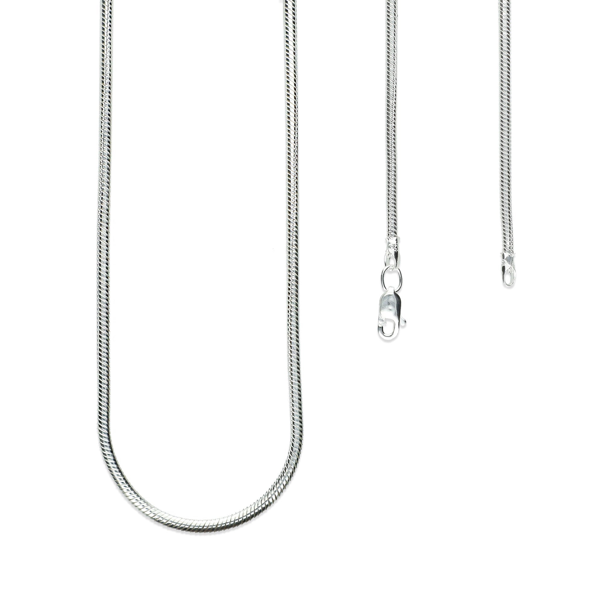 LPCU009-70 Cadena Cola De Rata 2.2 Mm X 70 Cms Plata .925 1316231073