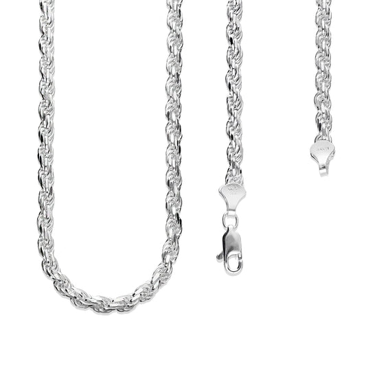 LPCU044-65 Cadena Torsal Diamantada 4 mm x 65 cm Plata .925 Taxco Gro 3076368247