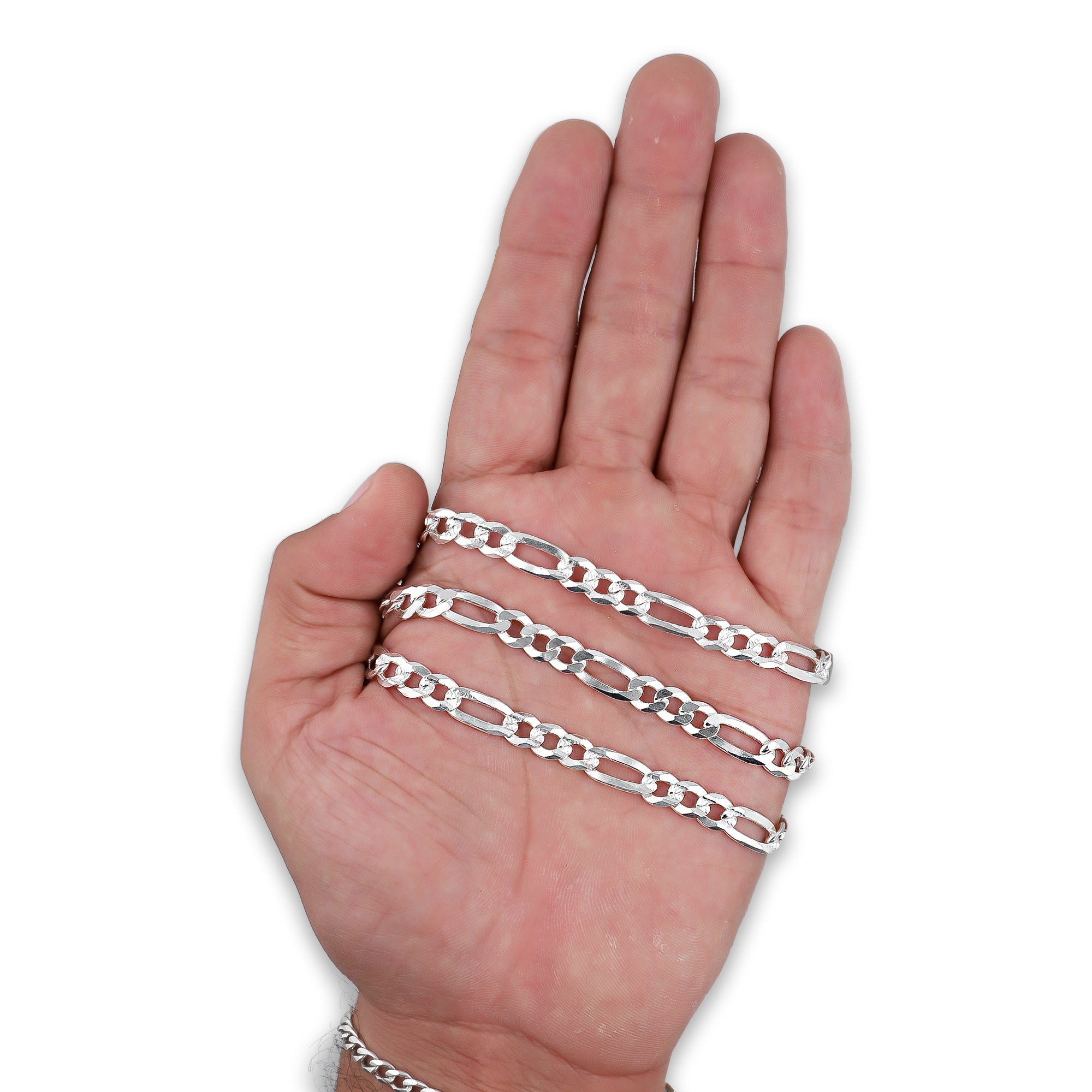 LPCU070-50 Cadena Cubana Americana 3*1 6 mm x 50 cm en Plata .925 MLM5107524634