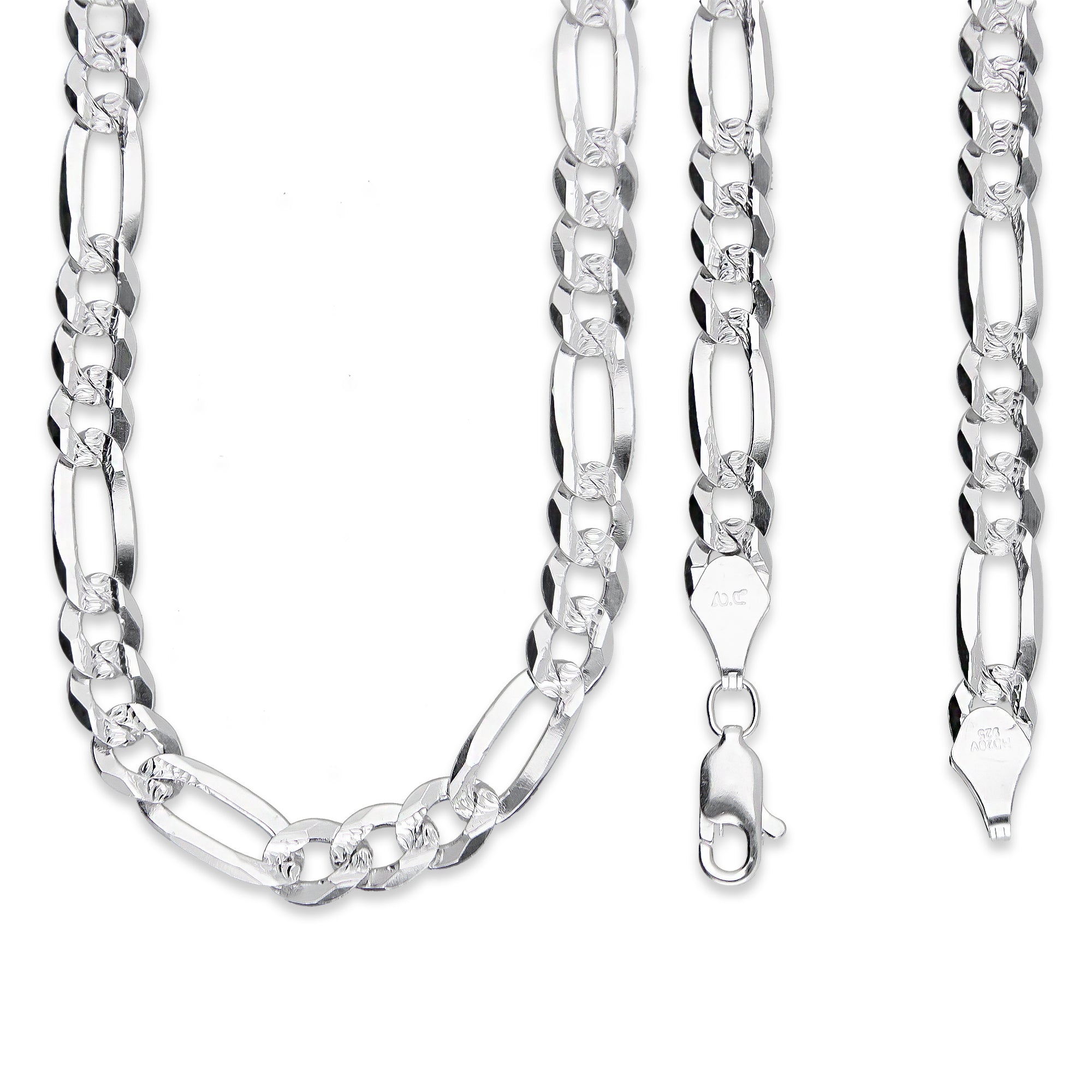 LPCU070-50 Cadena Cubana Americana 3*1 6 mm x 50 cm en Plata .925 MLM5107524634