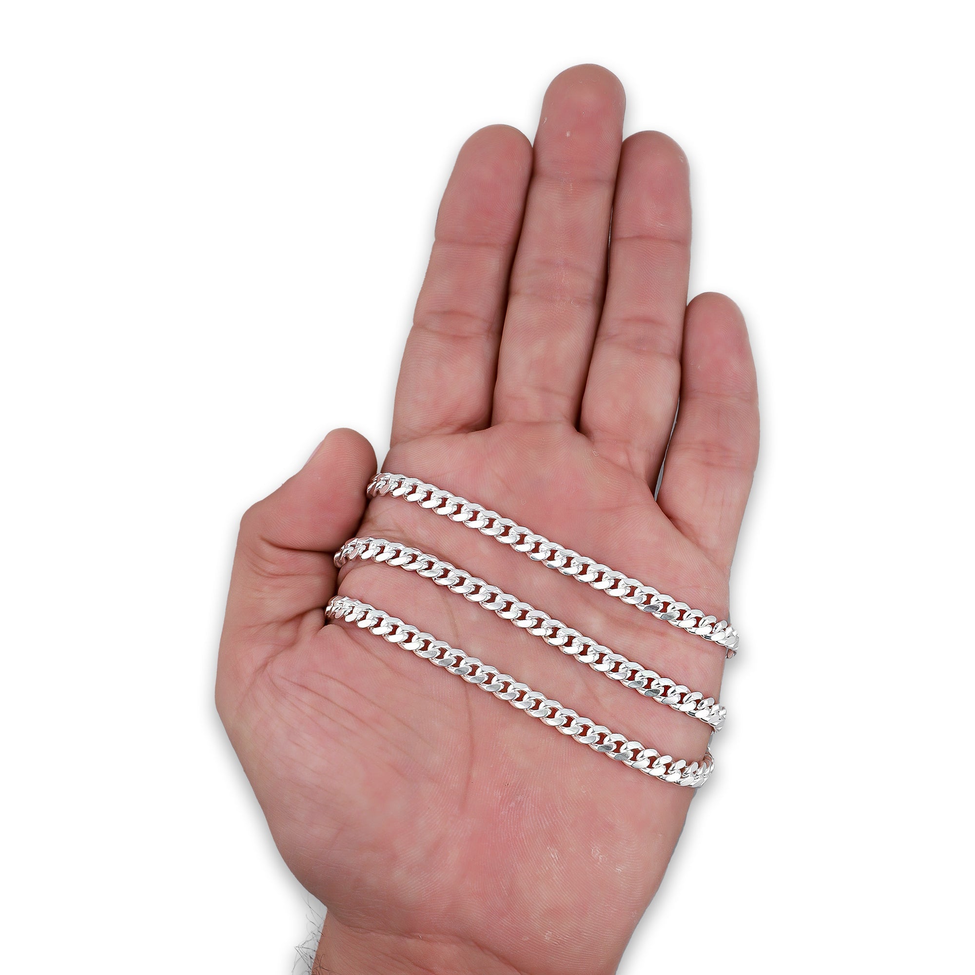 LPCU071-50 Cadena Cuba Lisa 5 mm x 50 cm en Plata .925 MLM5107488380