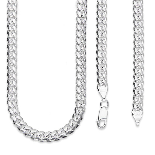 LPCU071-60 Cadena Cuba Lisa 5 mm x 60 cm en Plata .925 MLM5107524618