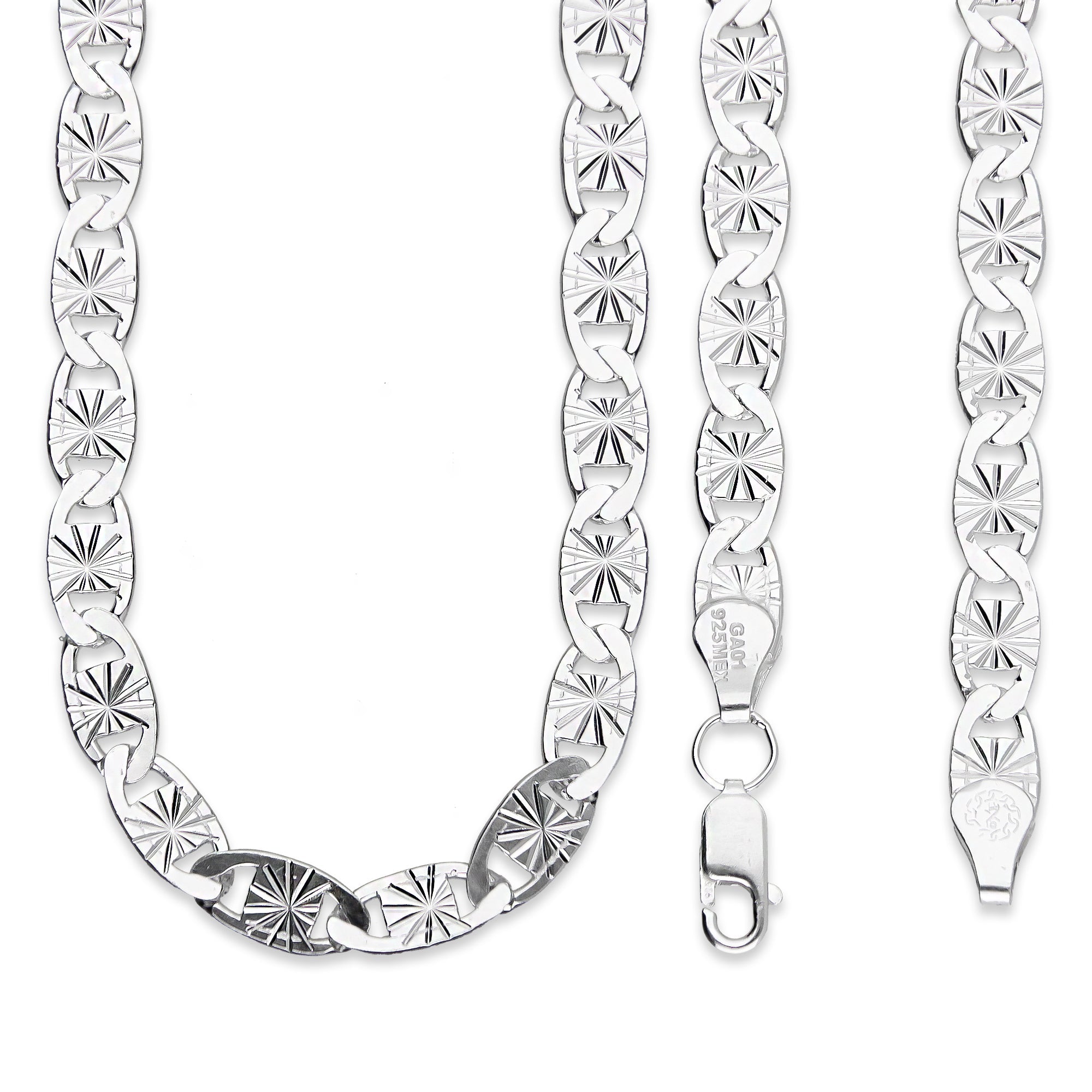 LPCU073-55 Cadena Gussi Estrella 6 mm x 55 cm en Plata .925 MLM5107468544