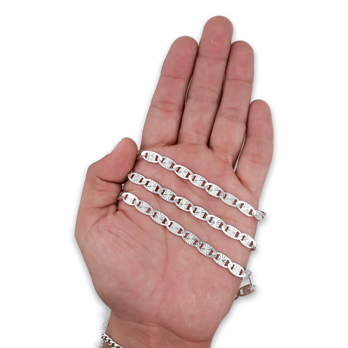 LPCU073-70 Cadena Gussi Estrella 6 mm x 70 cm en Plata .925 MLM5107468530