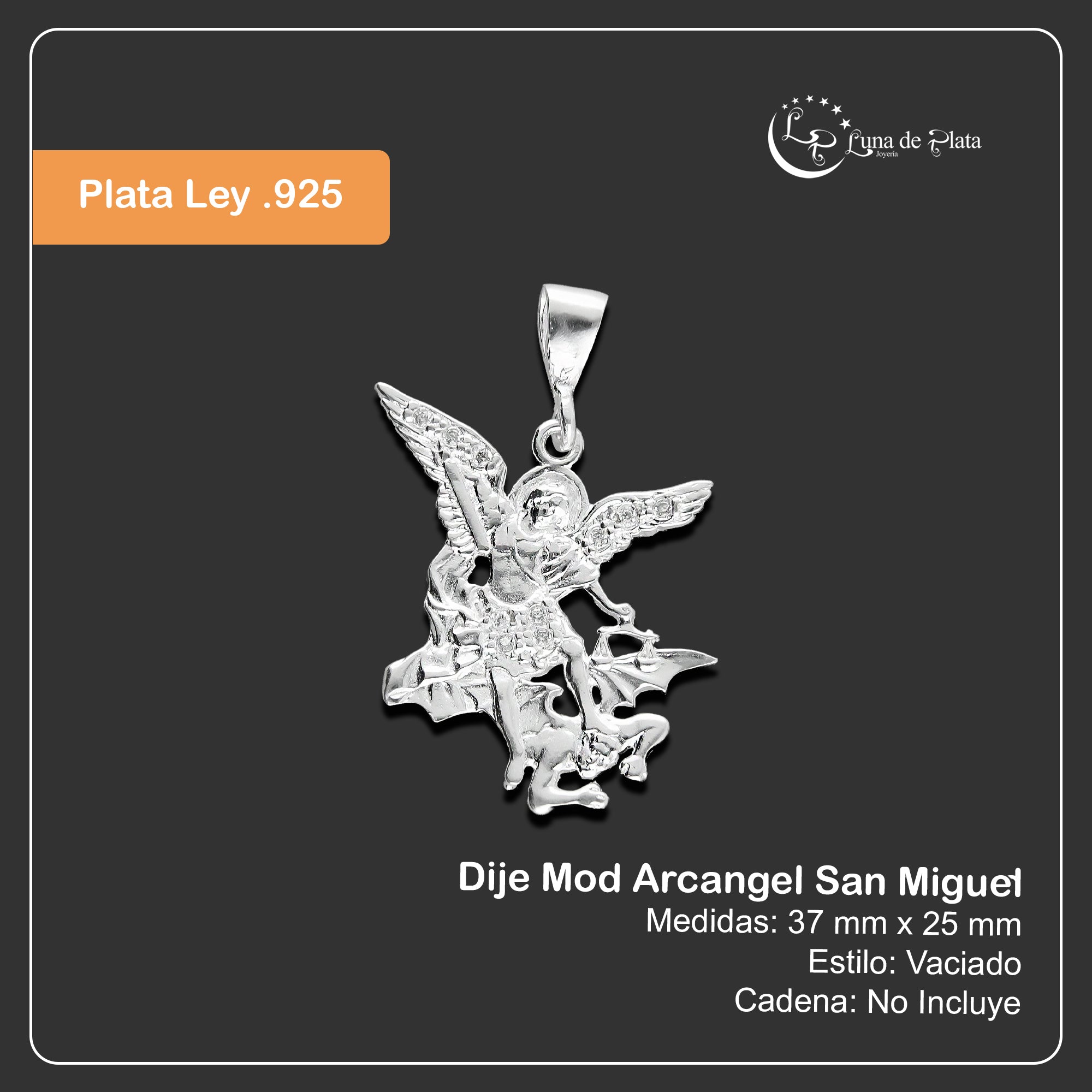 LPDJ016 Dije De Plata Mod Arcangel San Miguel Plata 925 Taxco Gro. MLM703439977