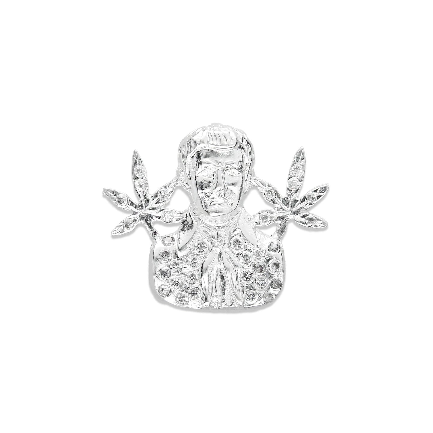 LPDJ018 Dije Jesus Malverde Mari Plata .925 Con Zirconia Taxco Gro MLM740359072