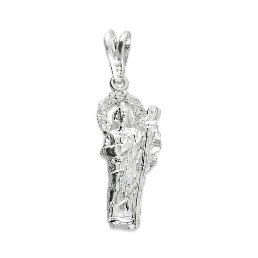 LPDJ041 Dije San Judas Zred En Plata .925 Con Zirconia Taxco Gro 843530024