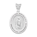 LPDJ048 Medalla Virgen Bisel DeLG Gde En Plata .925 Con Zirconia 814875458
