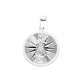LPDJ050 Medalla Virgen Redonda Radial Diamantada En Plata .925 816815183