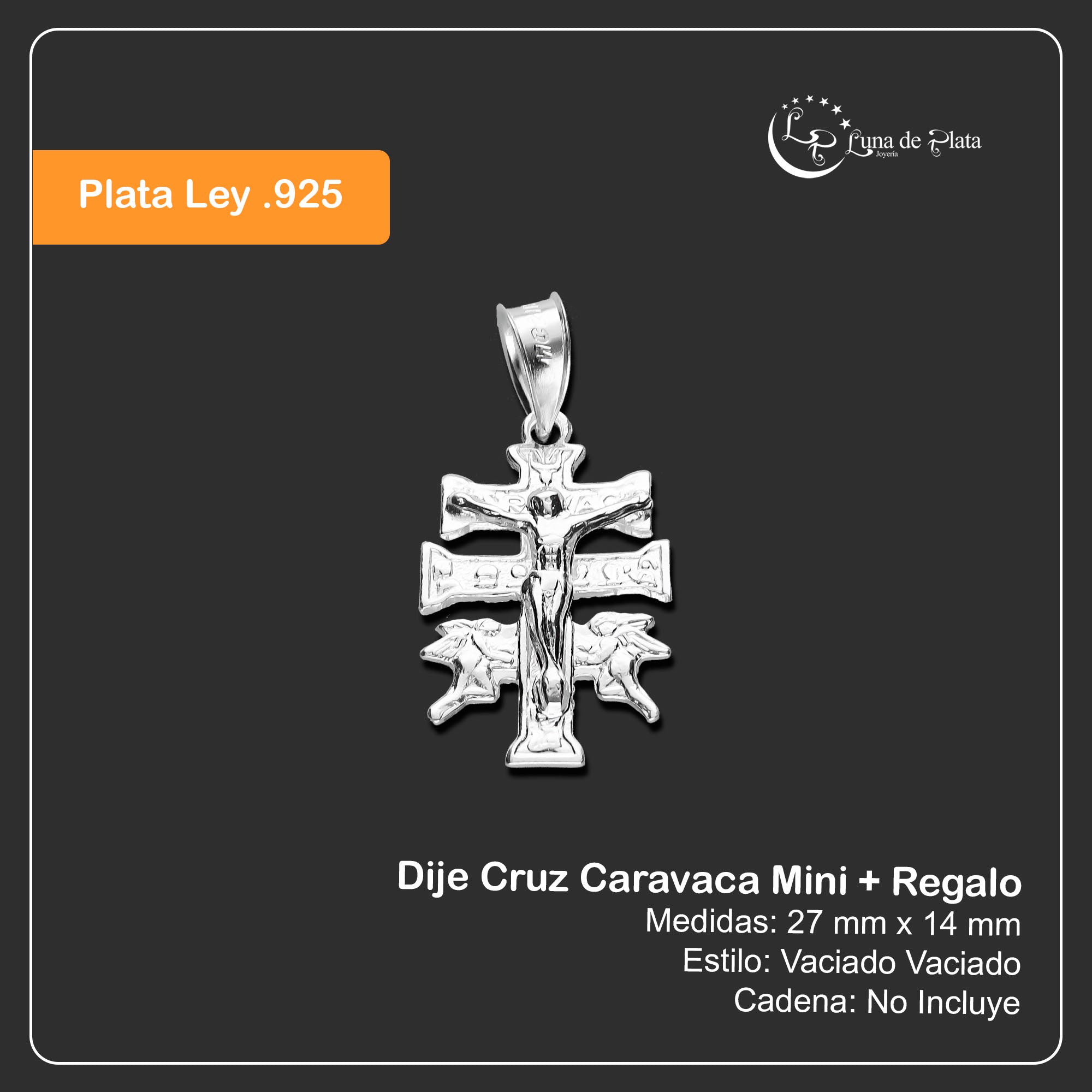 LPDJ073 Dije Cruz Caravaca Mini + Regalo Plata .925 Taxco Gro 1364411832