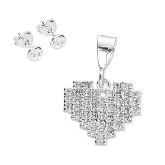 LPDJ083 Dije Corazón Pixel + Regalo Plata .925 Taxco Gro 1369081084