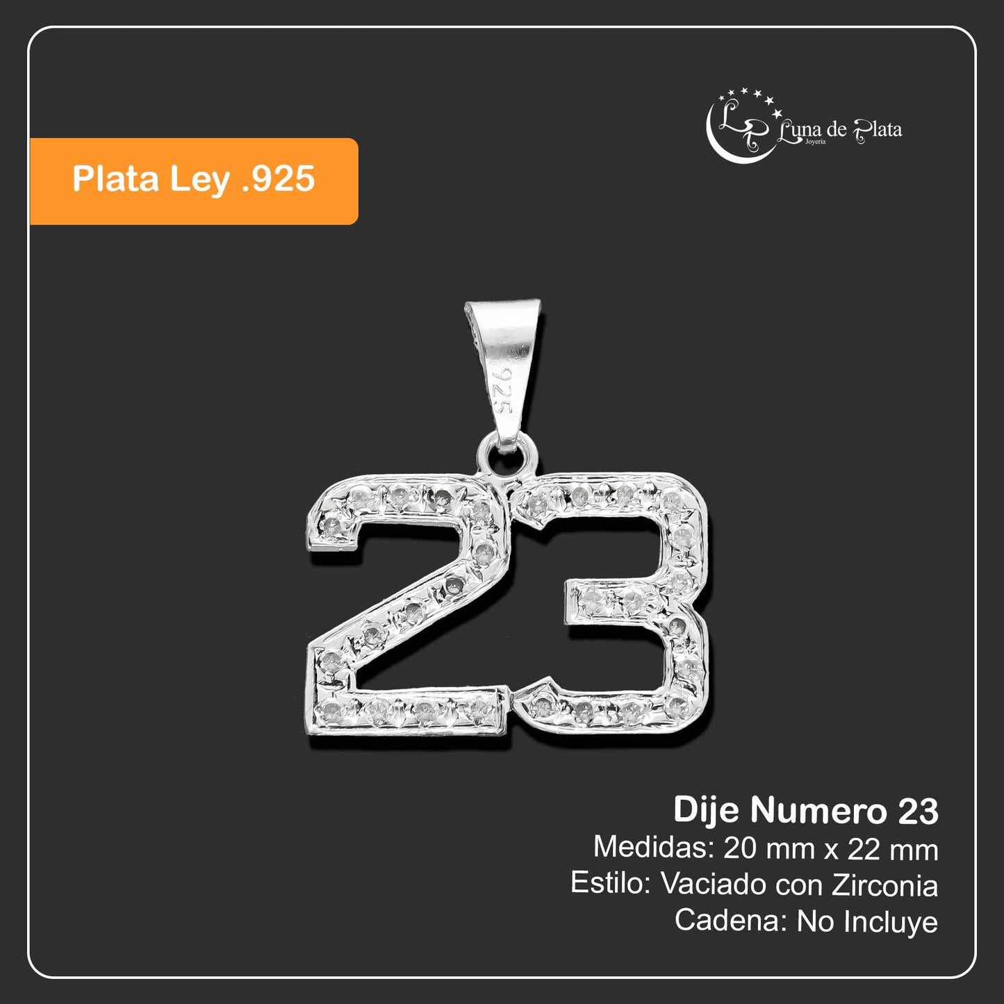 LPDJ096 Dije Numero 23 Plata .925 Taxco Gro 1385653200