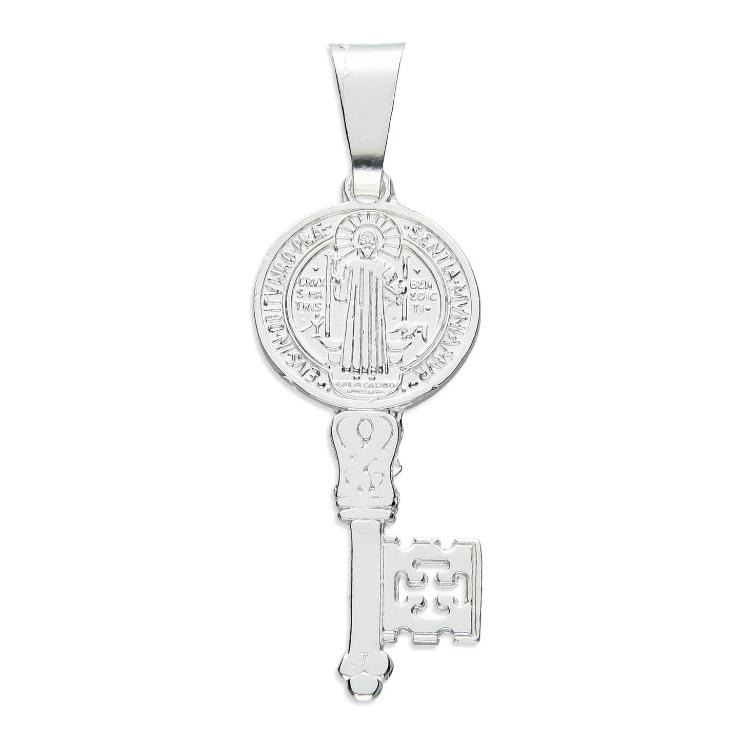 LPDJ102 Dije Llave San Benito 3.6 cm x 1.2 cm + Regalo Plata .925 Taxco Gro 1386422002