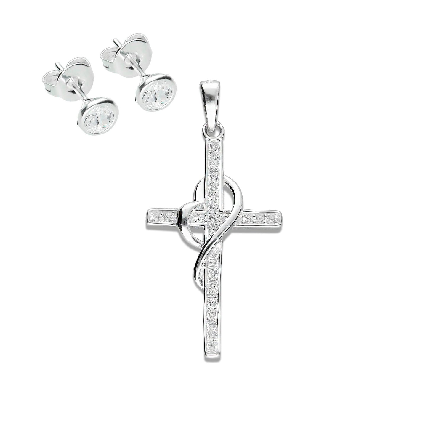 LPDJ123 Dije Cruz Linea Corazón + Regalo Plata .925 Taxco Gro 1409630311