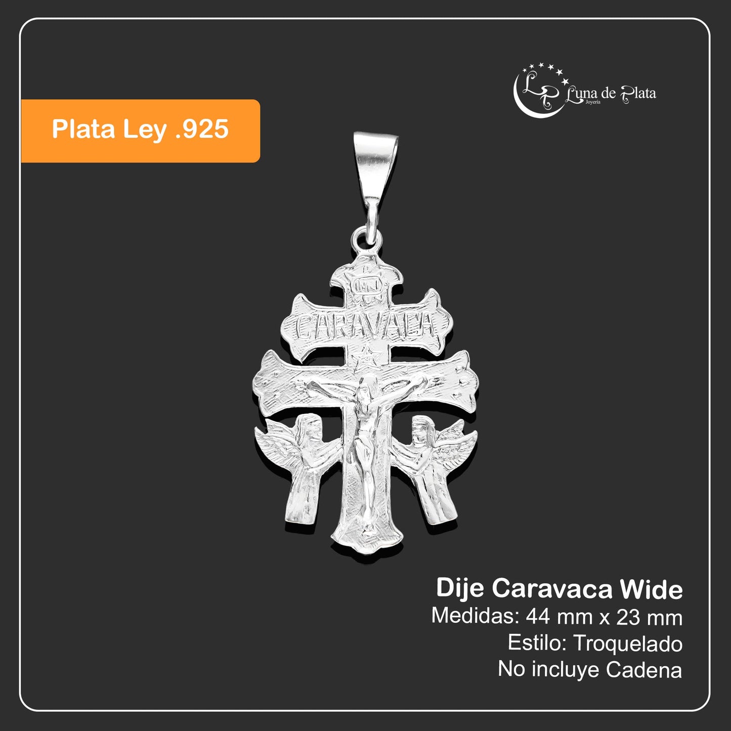 LPDJ125 Dije Caravaca Wide Plata .925 Taxco Gro 1410133457