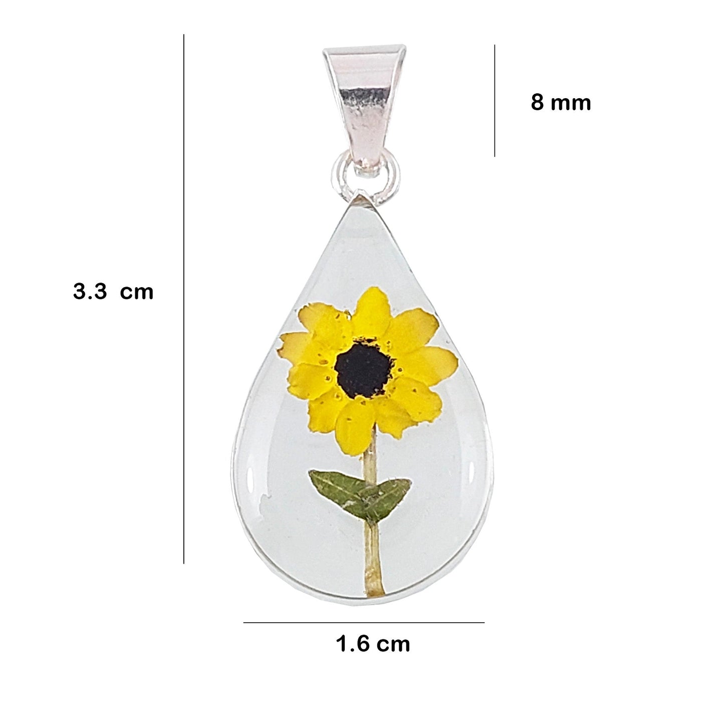 LPDJ144  Dije Gota Girasol en Plata Ley .925 1591104821