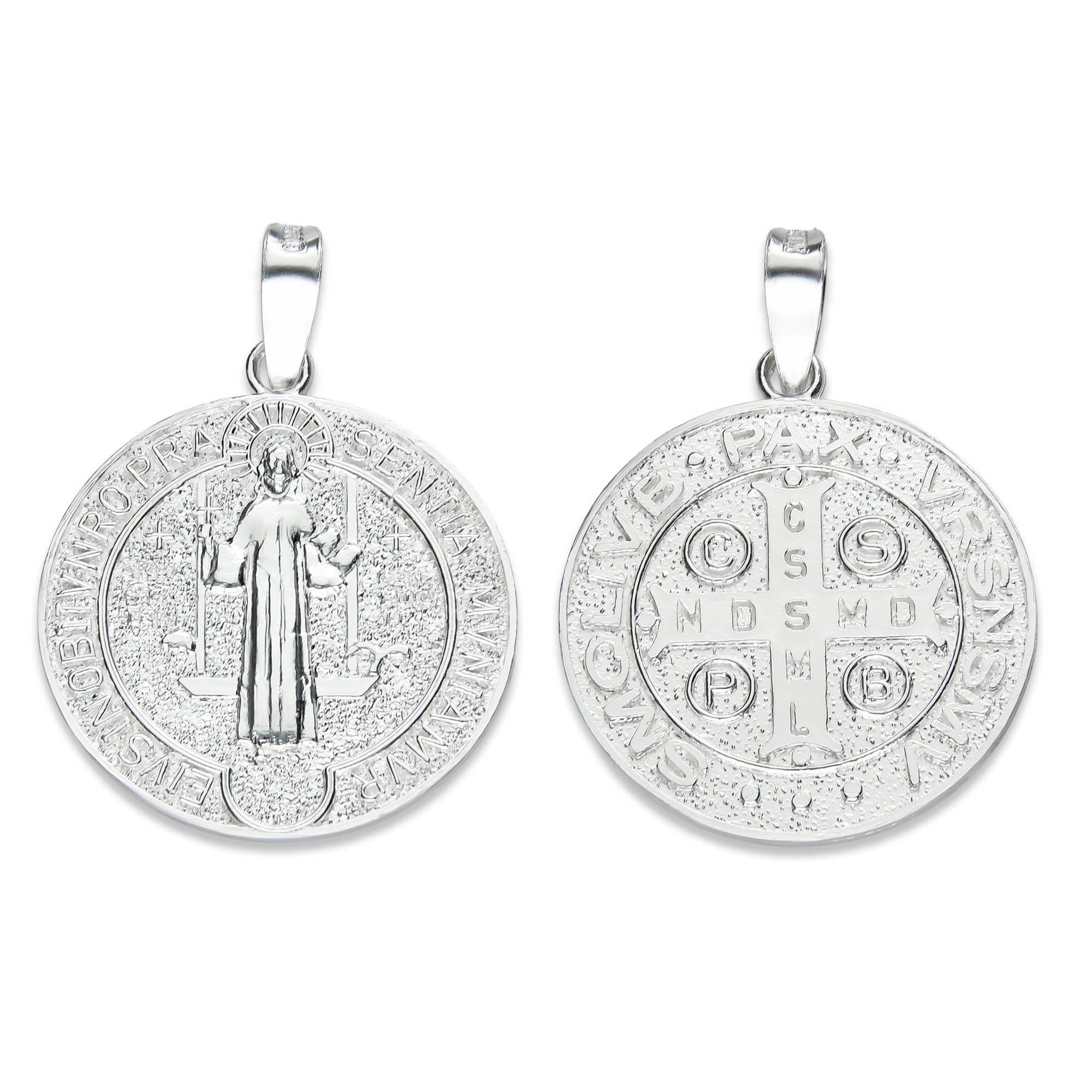 LPDJ200 Medalla San Benito 2.4 cm Troq Premium En Plata .925 1959769427