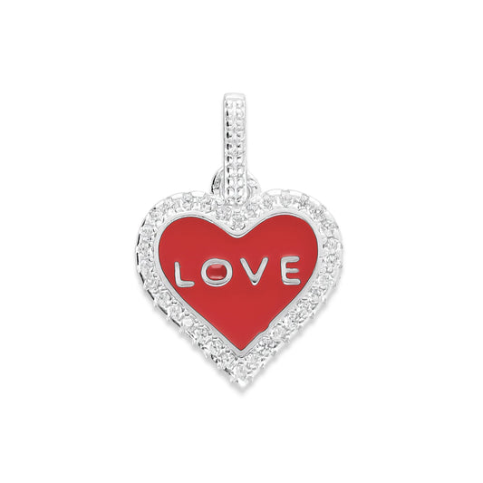 LPDJ237 Dije Corazón Rojo Love Zirconias Premium Plata .925 Taxco 2067992069