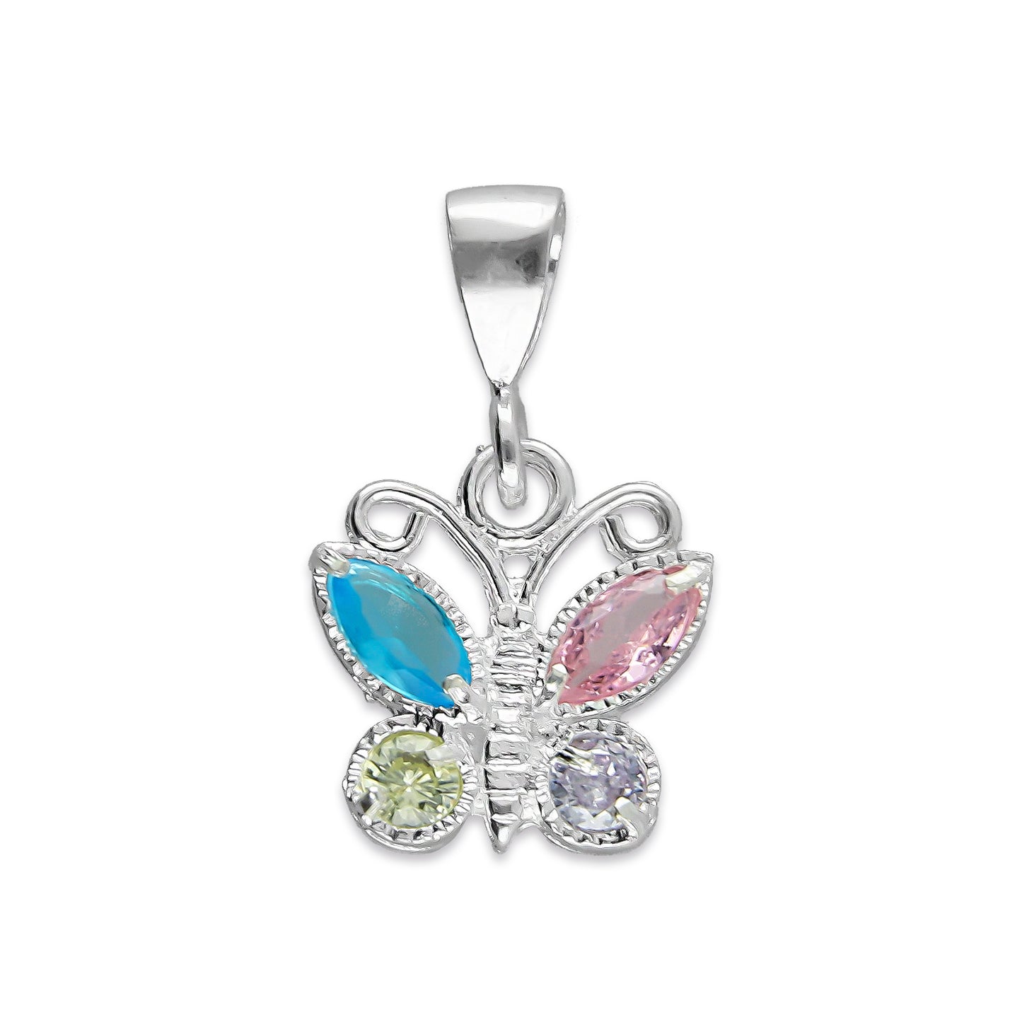 LPDJ269 Dije Mariposa 4P Multi Plata .925 Taxco Gro 2154026897