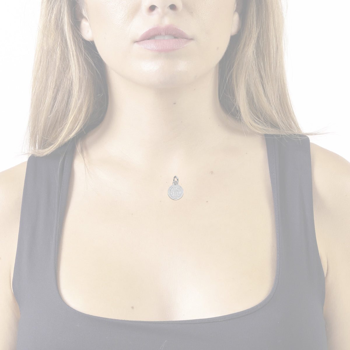 LPDJ280 Dije Medalla San Benito Micro en Plata .925 4429882066