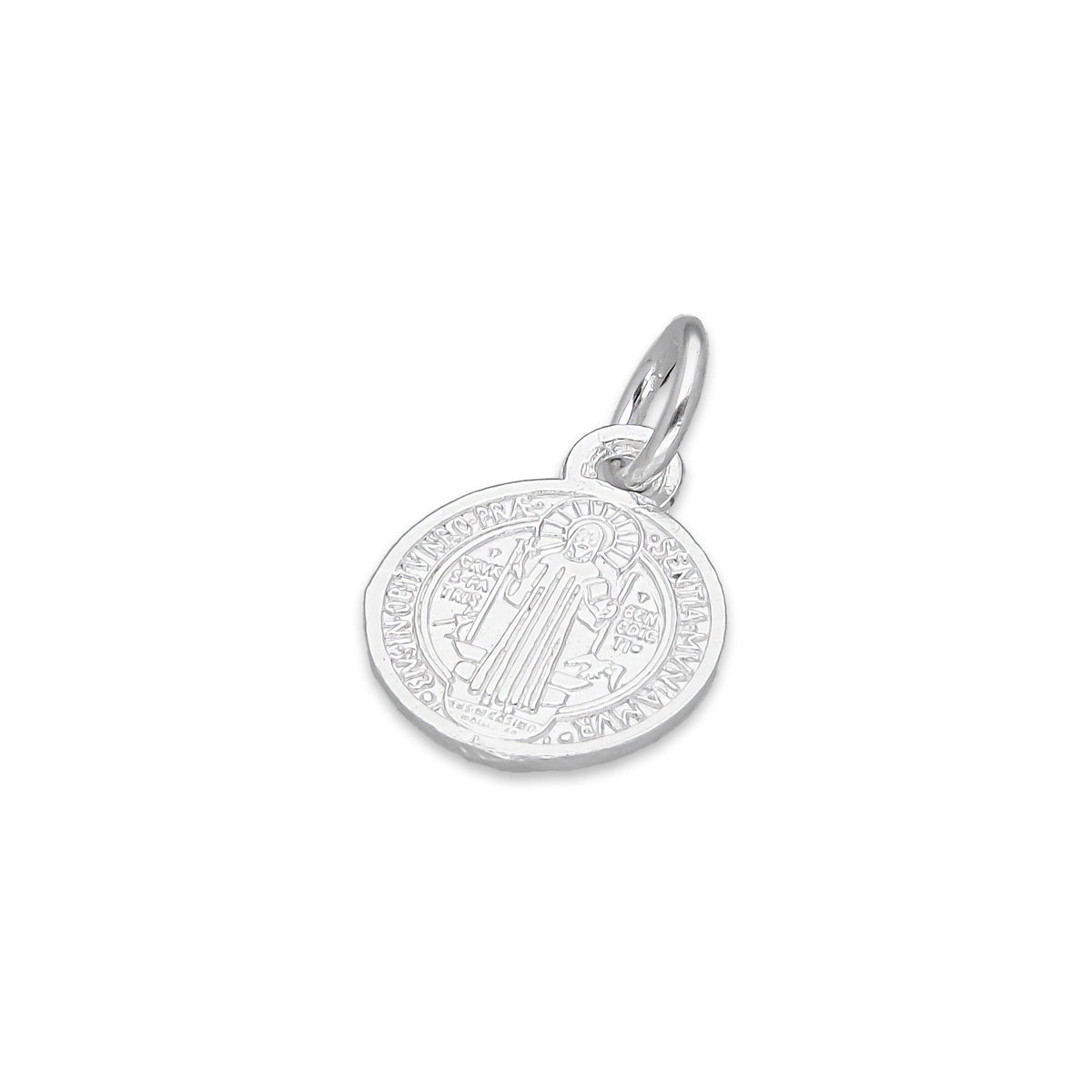 LPDJ280 Dije Medalla San Benito Micro en Plata .925 4429882066