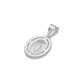 LPDJ281 Dije Medalla Virgen Oval Micro Plata .925 2590806923