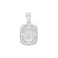 LPDJ282 Dije Medalla Virgen Rectangulo Micro en Plata .925 4429896722