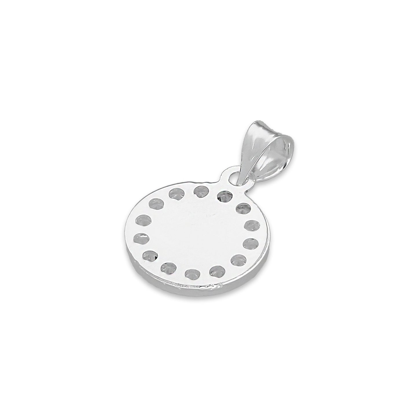 LPDJ283 Dije Medalla Virgen Redonda Micro en Plata .925 2590906215