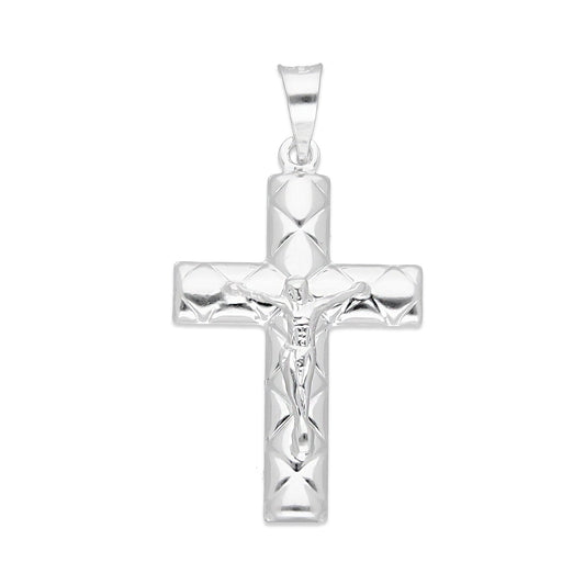 LPDJ297 Dije Crucifijo Mod. Otoman Liso 1.8 cm x 3.9 cm en Plata .925 4671543072