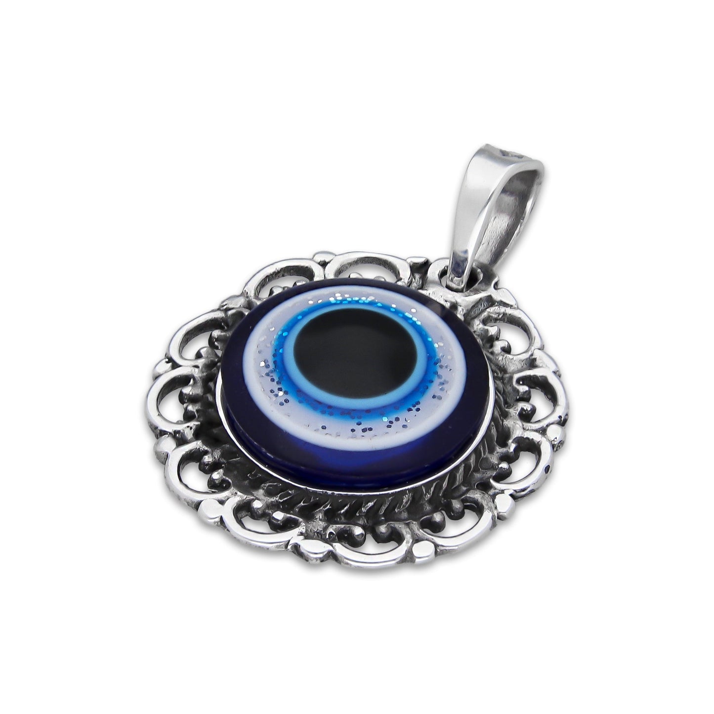 LPDJ301 Dije Ojo Turco Grande Olan 2.2 cm x 3 cm en Plata .925 4671659660