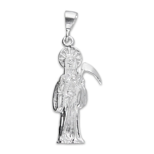 LPDJ305 Dije Santa Muerte Balanza 1.8 cm x 5 cm en Plata .925 5204999386