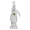 LPDJ306 Dije Santa Muerte Mundo Iris 2 cm x 5.7 cm en Plata .925 5204971558
