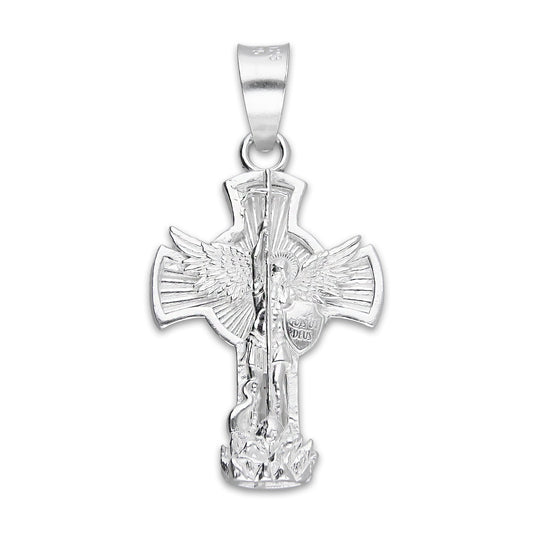 LPDJ307 Dije Cruz San Miguel Arcángel 2.2 cm x 4.3 cm en Plata .925 5204963960