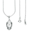 LPDP049 Dije Calavera AB + Cadena 45 cm Plata .925 Taxco Gro 1385789825