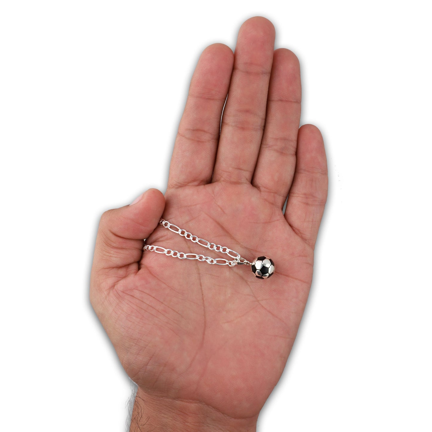 LPDP123 Dije Balon Futbol Chico + Cadena 45 en Plata .925 Taxco Gro 4432042174