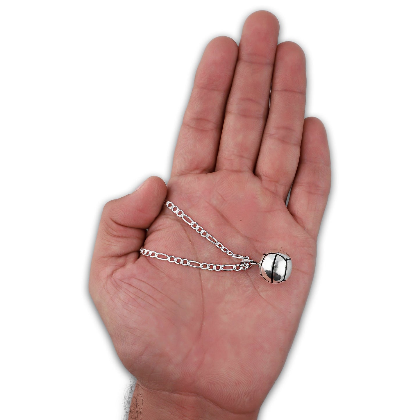 LPDP128 Dije Balon Voleibol + Cadena 45 en Plata .925 Taxco Gro 4432286798