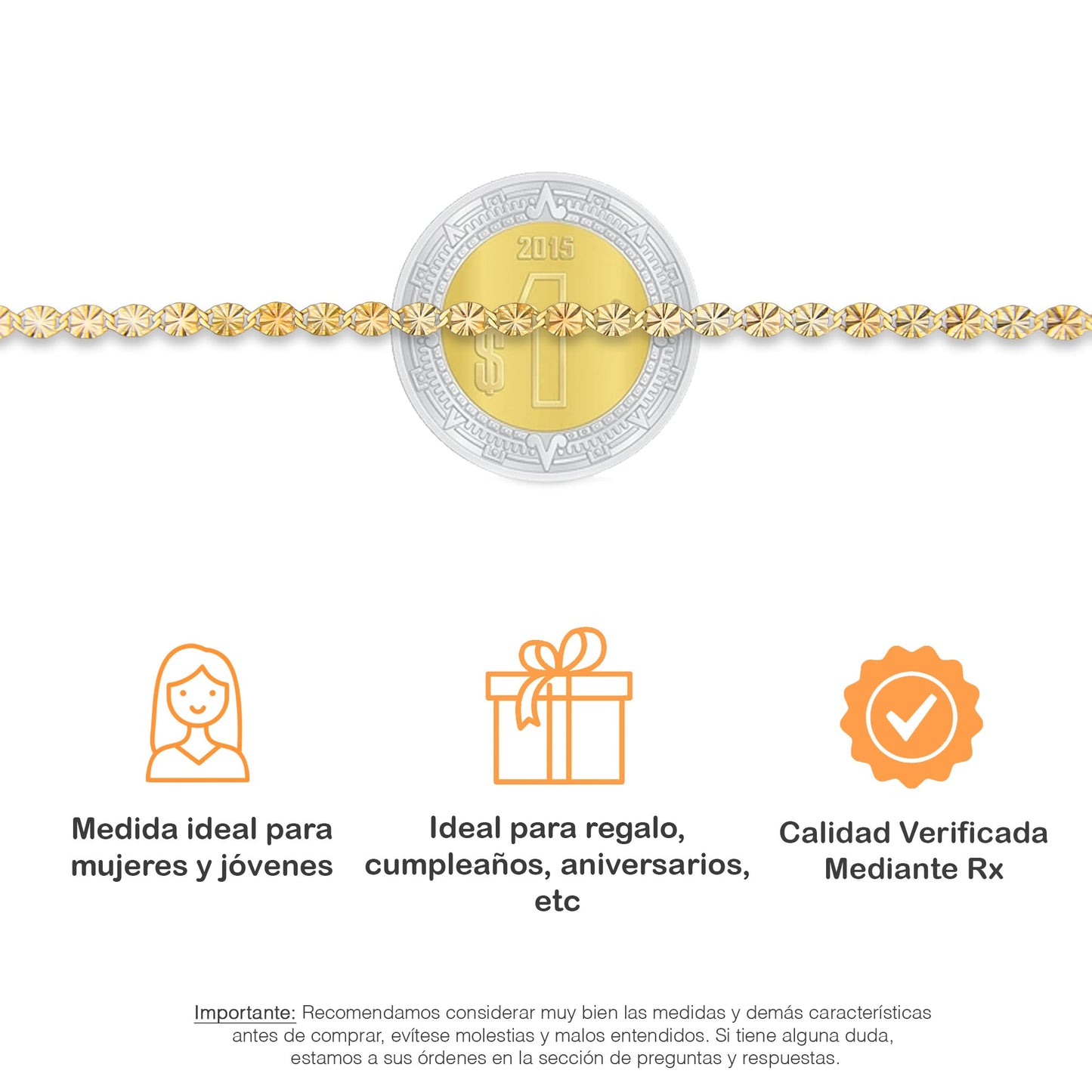 LPECU001-45 Cadena Oro Sólido 10K Florentino Mod Ancla Óvalo Diamantada 2 mm x 45 cm 4287938862