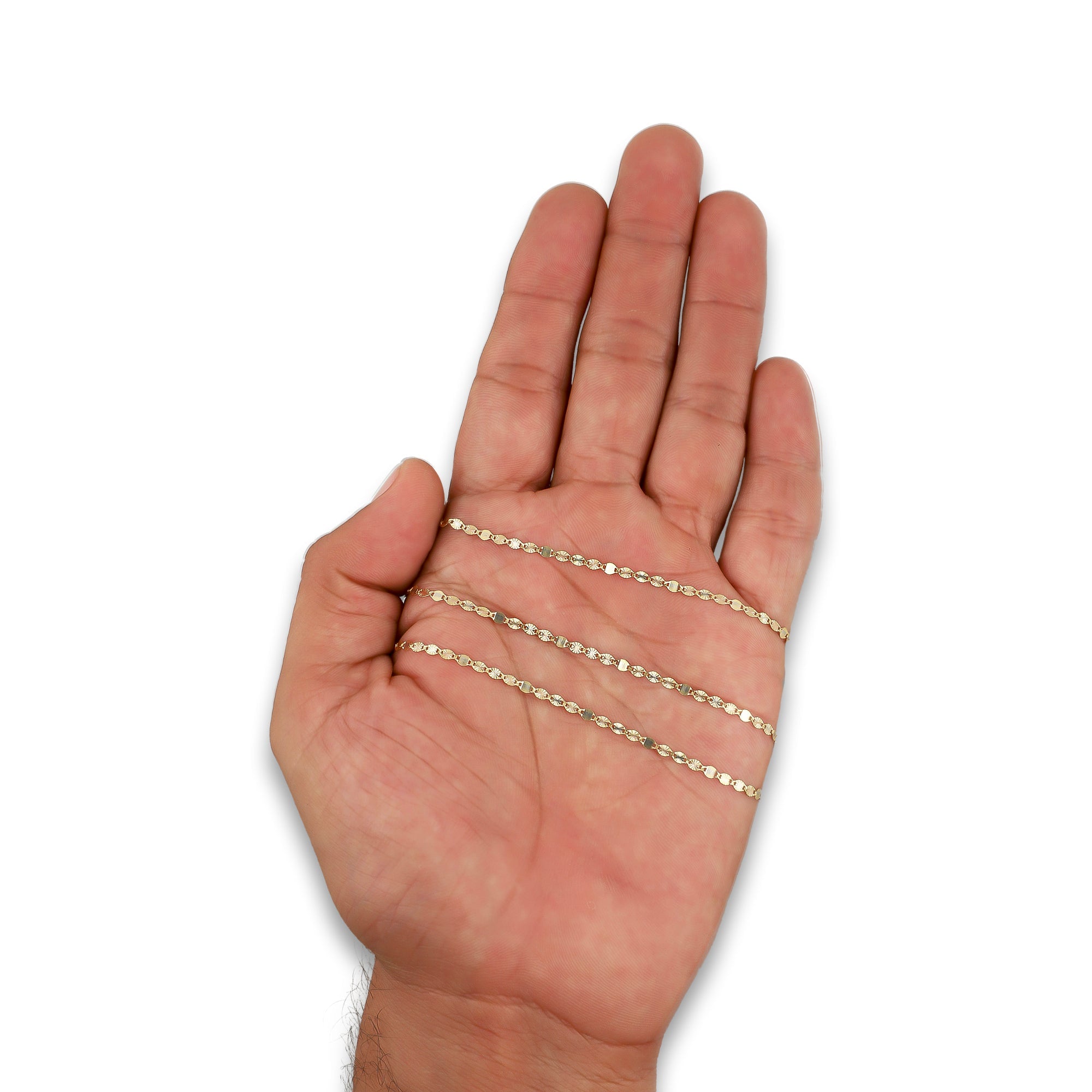 LPECU004-50 Cadena Oro Sólido 10K Florentino Mod Ancla Óvalo Diamantada 3x1 2 mm x 50 cm 4287238064
