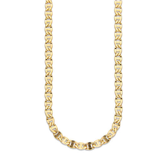 LPECU005-55 Cadena Oro Sólido 10K Mod Ancla Lisa 3 mm x 55 cm