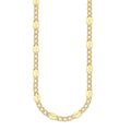 LPECU007-55 Cadena Oro Sólido 10K Mod Fígaro 3*1 Diamantada Forjada 2 mm x 55 cm