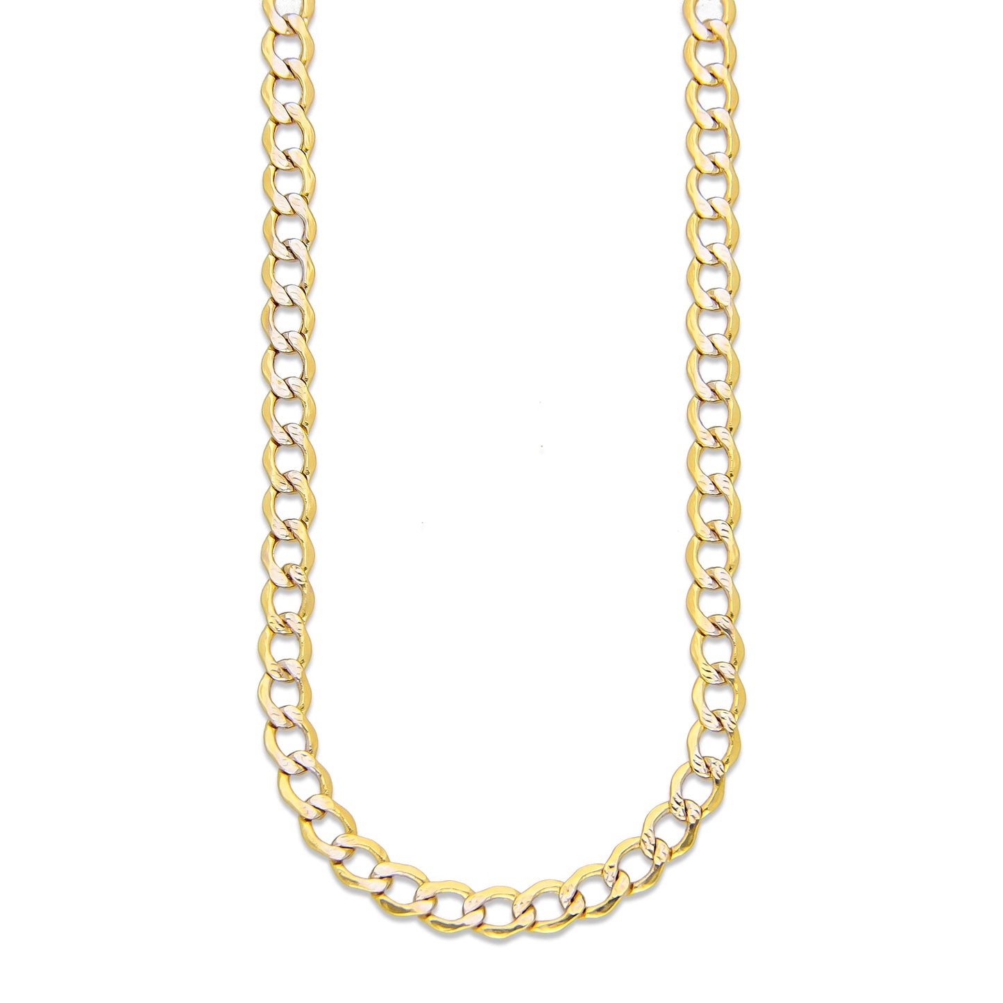 LPECU008-60 Cadena Oro Sólido 10K Mod Fígaro 1*0 Diamantada 3 mm x 60 cm