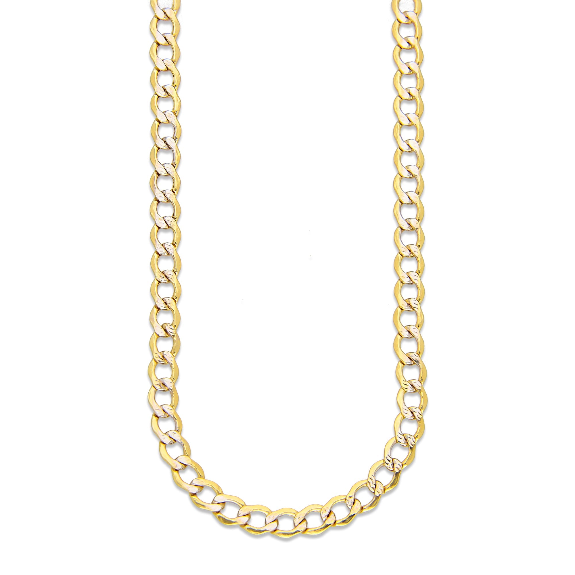 LPECU008-60 Cadena Oro Sólido 10K Mod Fígaro 1*0 Diamantada 3 mm x 60 cm