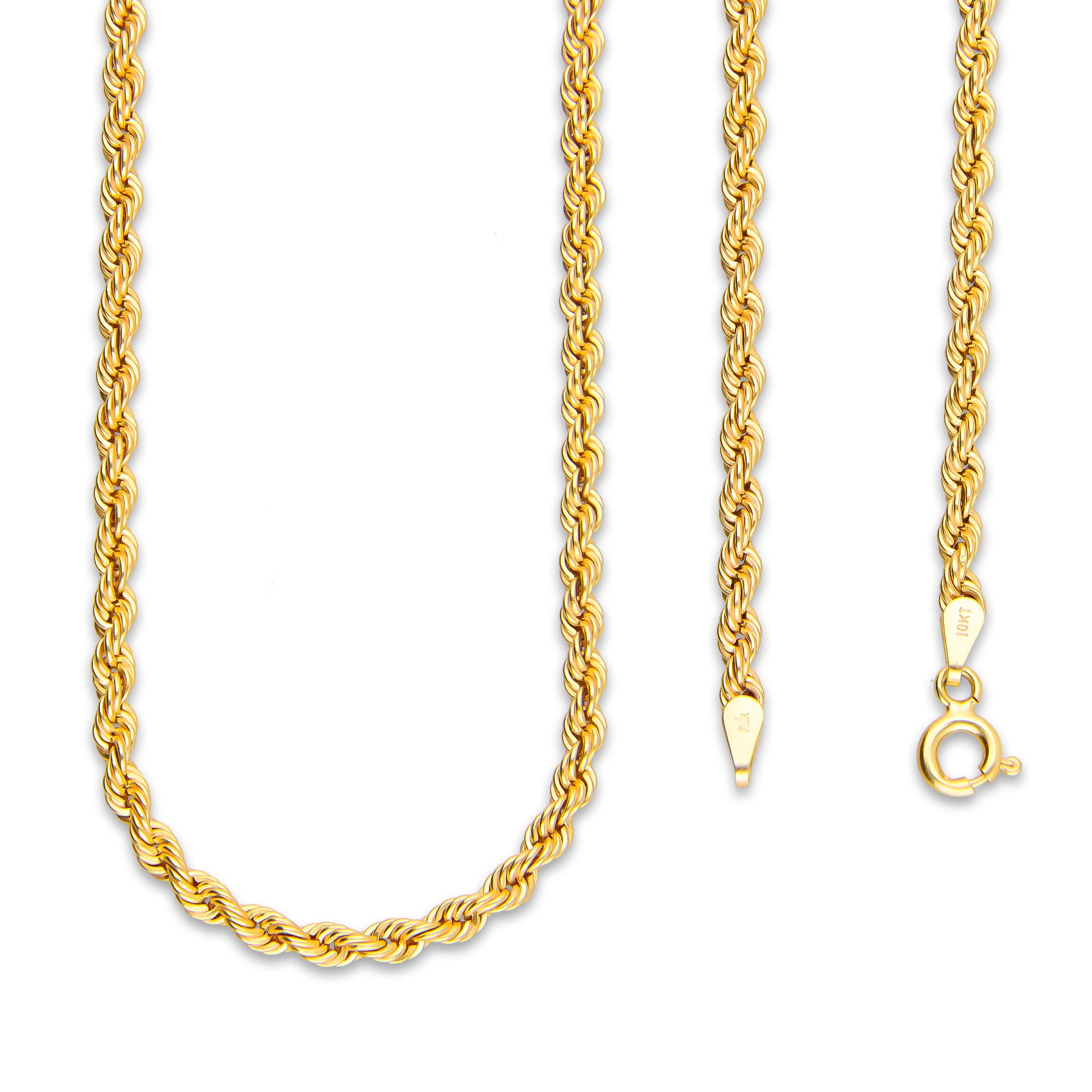 LPECU009-55 Cadena Oro Sólido 10K  Mod Torsal Lisa 3 mm x 55 cm MLM3081313345