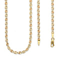 LPECU010-45 Cadena Oro Sólido 10K Florentino Mod Ancla Óvalo Diamantada 3 mm x 45 cm