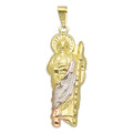 LPEDJ015 Dije Troquelado Oro Sólido 14K Florentino San Judas Tadeo 1.1 cm x 3.6 cm 4287874222