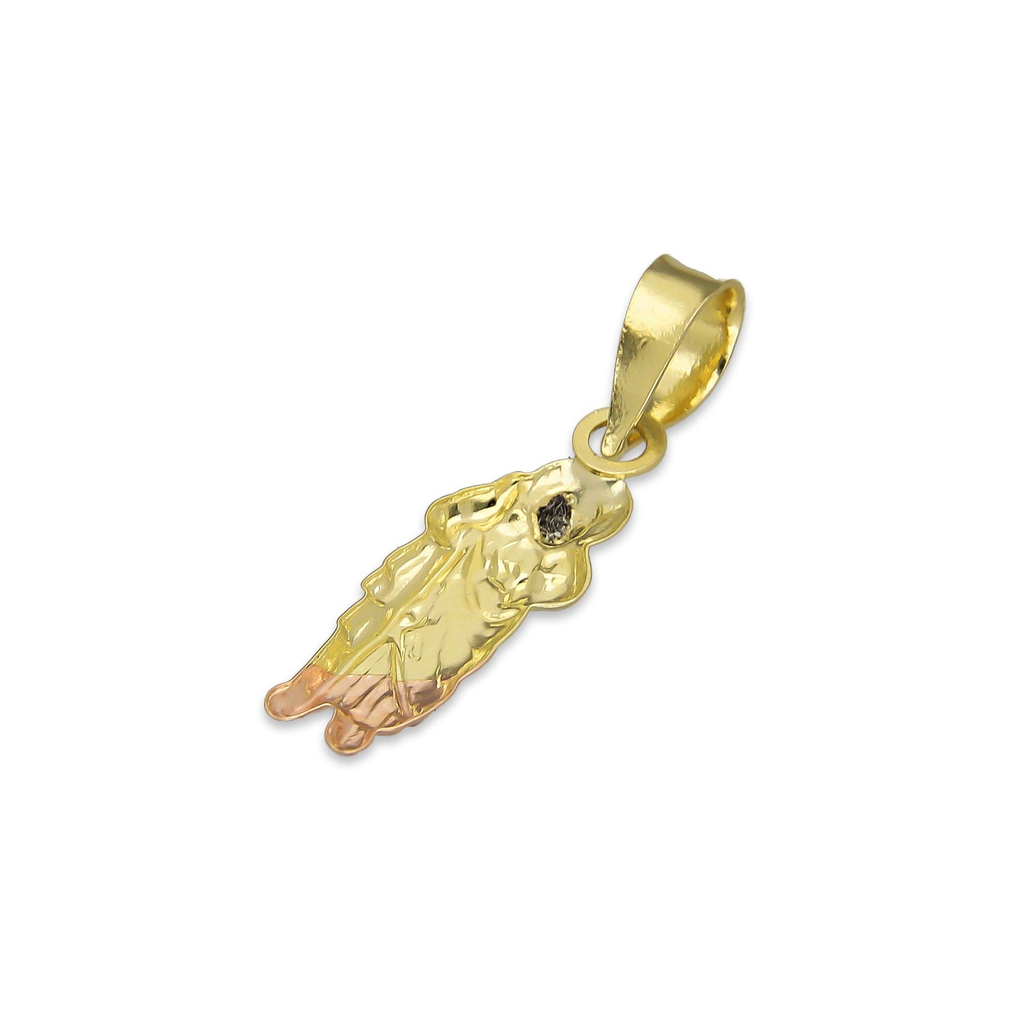 LPEDJ018 Dije Troquelado Oro Sólido 14K Florentino San Judas Tadeo 6 mm x 2.3 cm 4287471630
