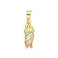 LPEDJ018 Dije Troquelado Oro Sólido 14K Florentino San Judas Tadeo 6 mm x 2.3 cm 4287471630